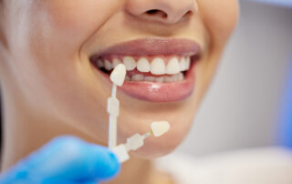 woman getting dental veneers