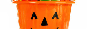 halloween bucket with candy